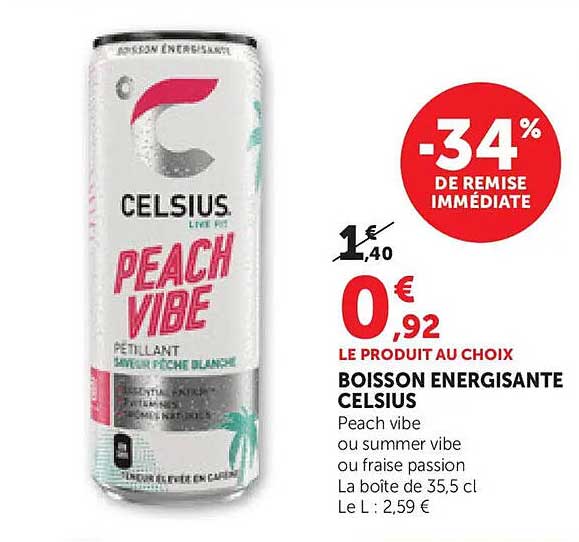 BOISSON ENERGISANTE CELSIUS