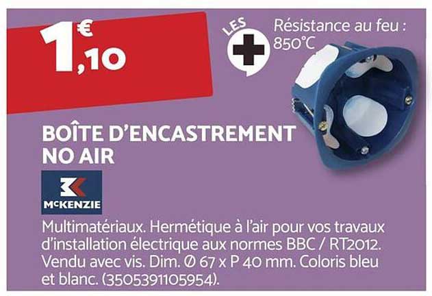 BOÎTE D’ENCASTREMENT NO AIR