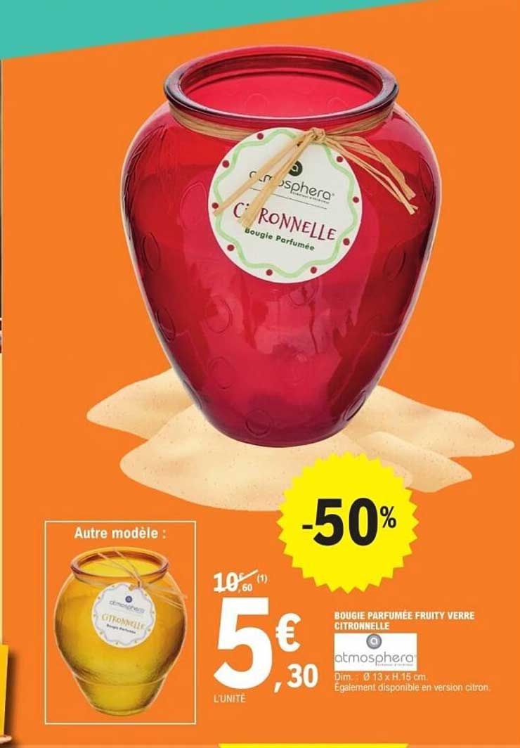 BOUGIE PARFUMÉE FRUITY VERRE CITRONNELLE