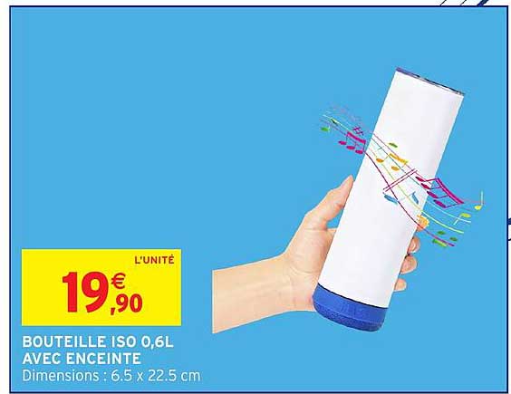 BOUTEILLE ISO 0,6L AVEC ENCEINTE