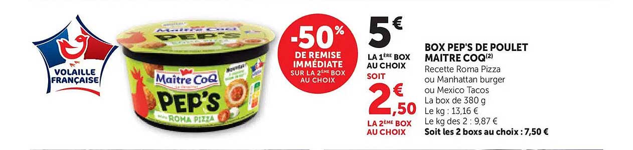 BOX PEP'S DE POULET MAITRE COQ