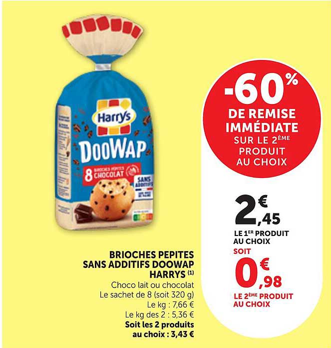 BRIOCHES PETITES SANS ADDITIFS DOOWAP HARRY'S