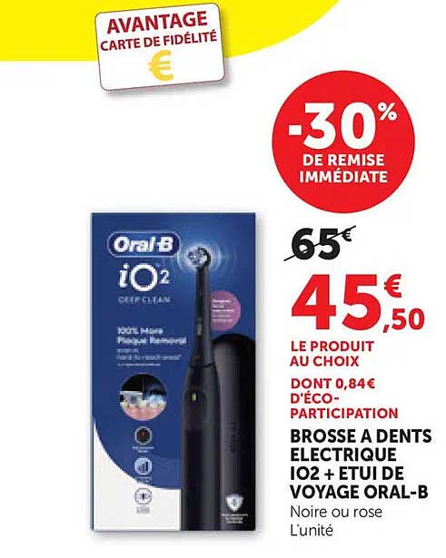 BROSSE A DENTS ELECTRIQUE IO2 + ETUI DE VOYAGE ORAL-B