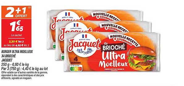 BURGER ULTRA MOELLEUX X4 BRIOCHÉ JACQUET