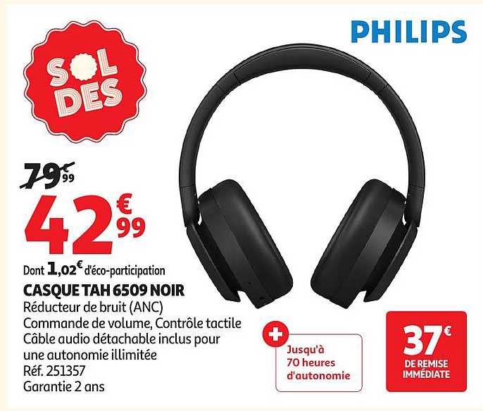 CASQUE TAH 6509 NOIR