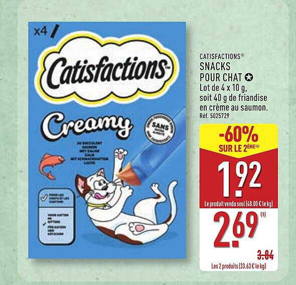 CATISFACTIONS SNACKS POUR CHAT