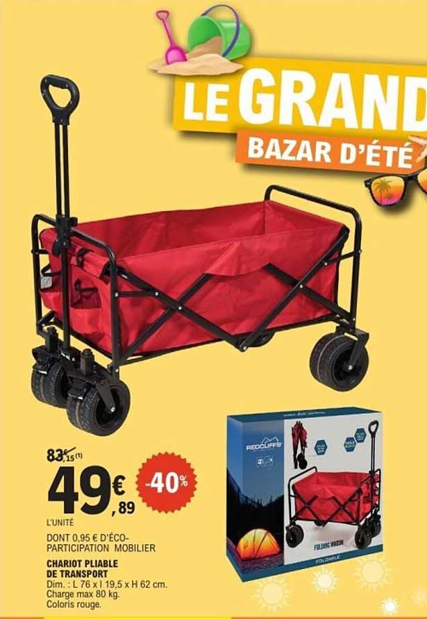CHARIOT PLIABLE DE TRANSPORT