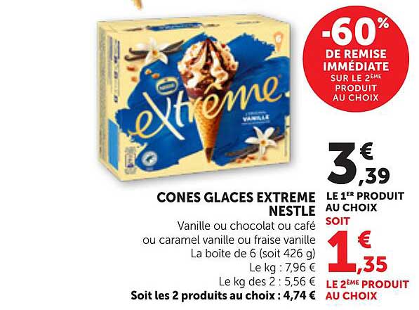 CONES GLACES EXTREME NESTLE