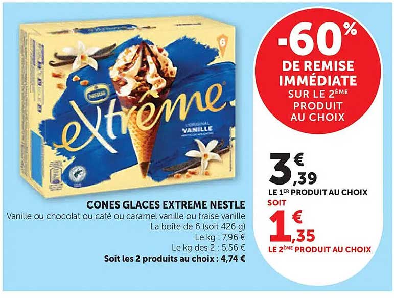 CONES GLACES EXTREME NESTLE