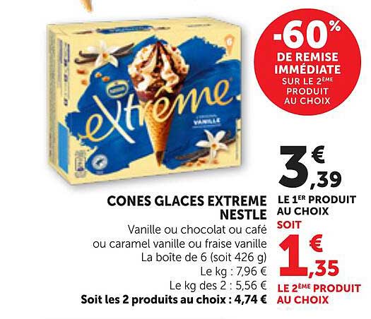 CONES GLACES EXTREME NESTLE