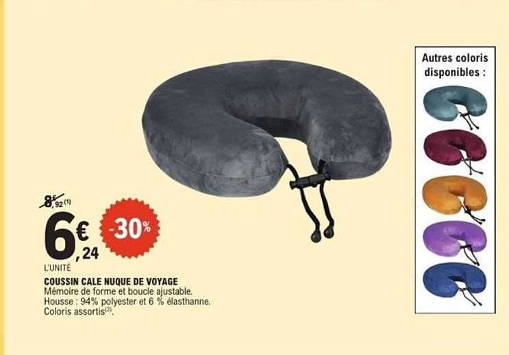 COUSSIN CALE NUQUE DE VOYAGE