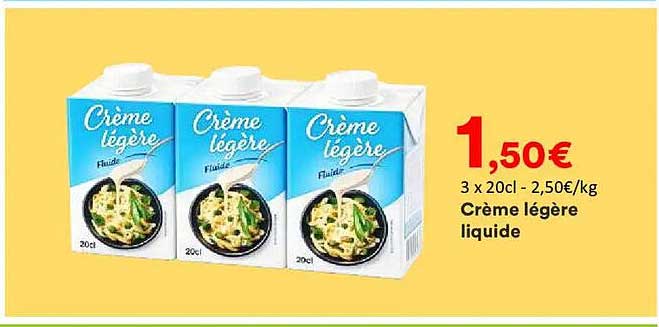 Crème légère liquide