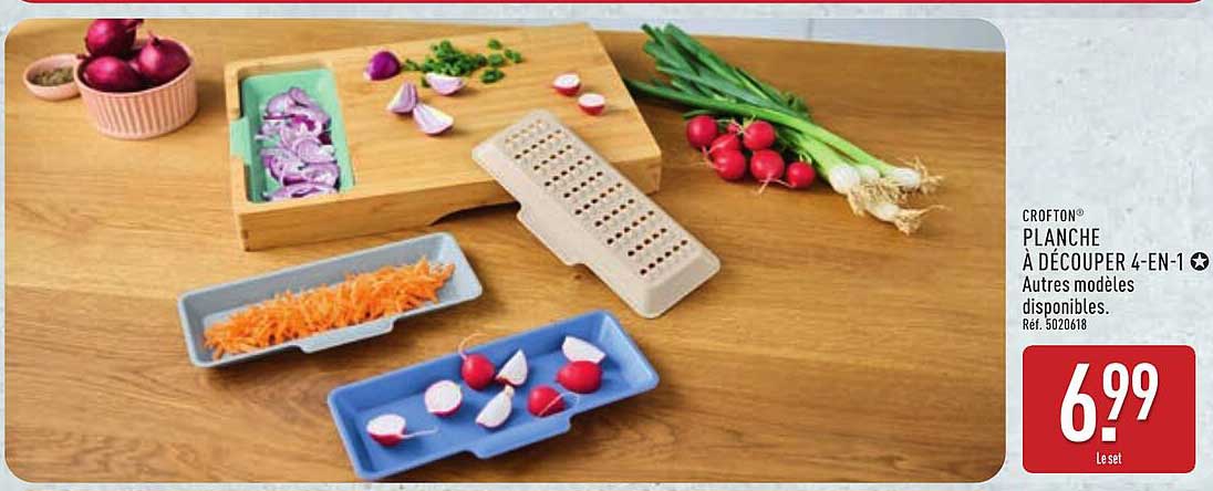 CROFTON® PLANCHE À DÉCOUPER 4-EN-1