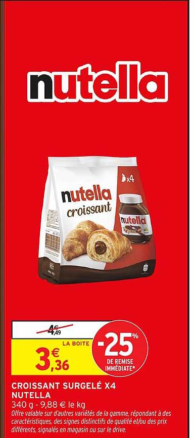 CROISSANT SURGELÉ X4 NUTELLA