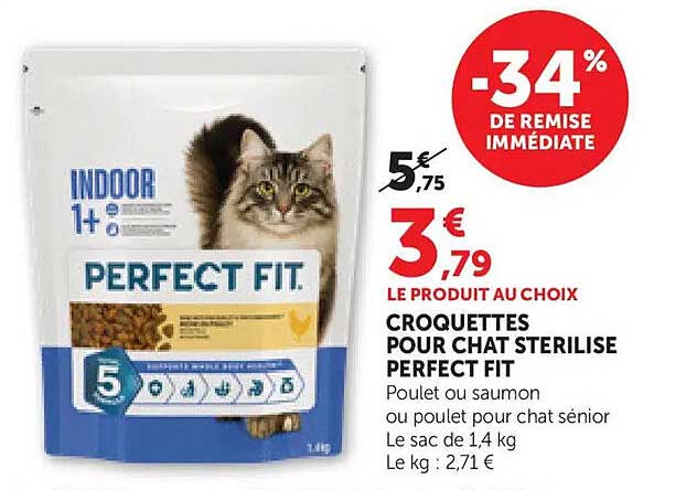 CROQUETTES POUR CHAT STERILISE PERFECT FIT