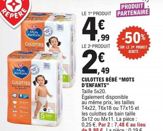CULOTTES BÉBÉ “MOTS D'ENFANTS”