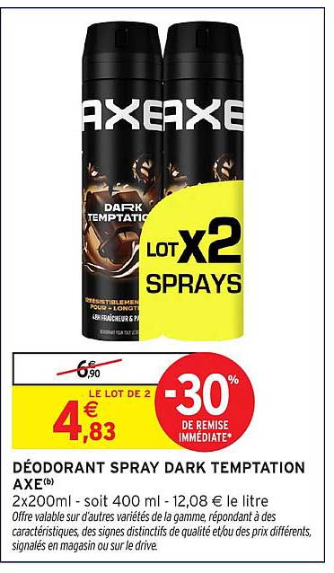 DÉODORANT SPRAY DARK TEMPTATION AXE®