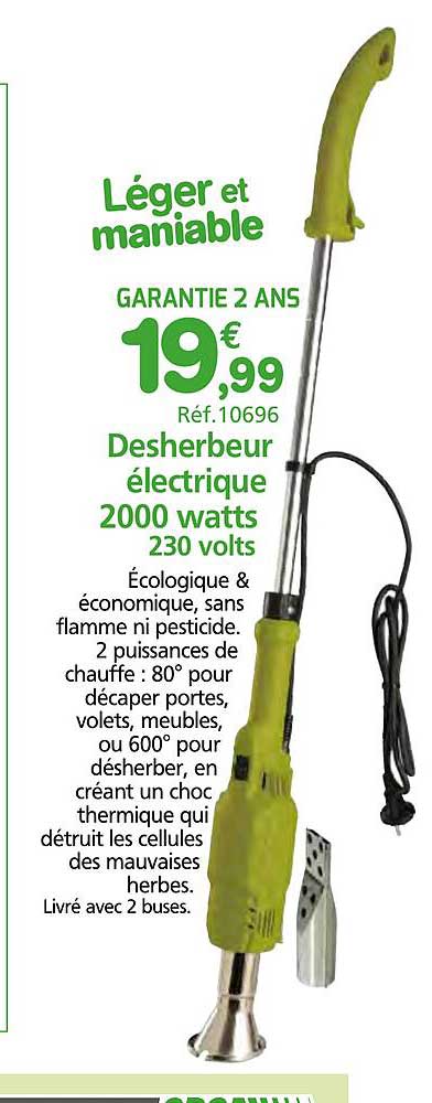 Desherbeur électrique 2000 watts 230 volts