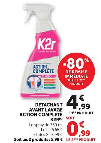 DETACHANT AVANT LAVAGE ACTION COMPLETE K2R