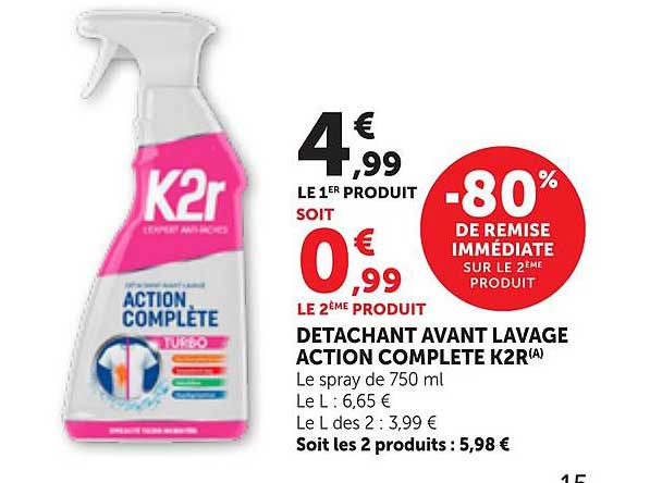 DETACHANT AVANT LAVAGE ACTION COMPLETE K2R