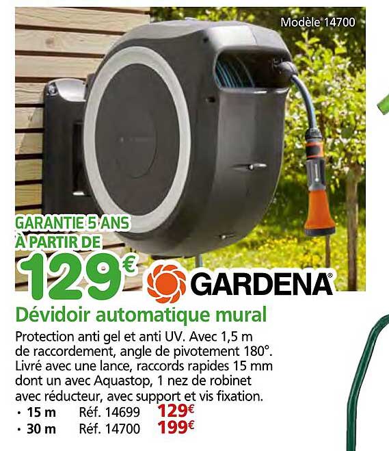 Dévidoir automatique mural