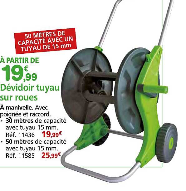 Dévidoir tuyau sur roues