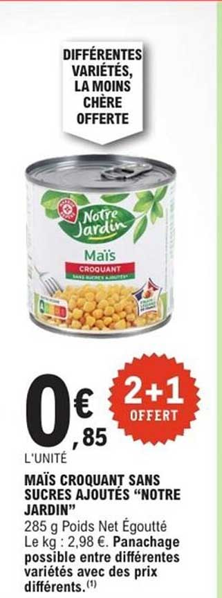 DIFFÉRENTES VARIÉTÉS, LA MOINS CHÈRE OFFERTE