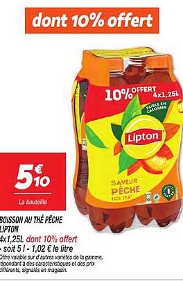 dont 10% offert
