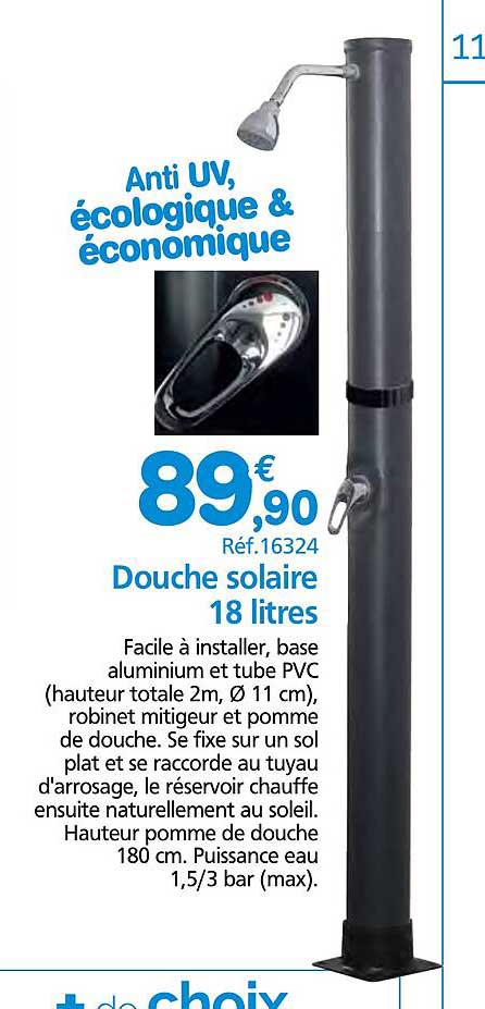 Douche solaire 18 litres
