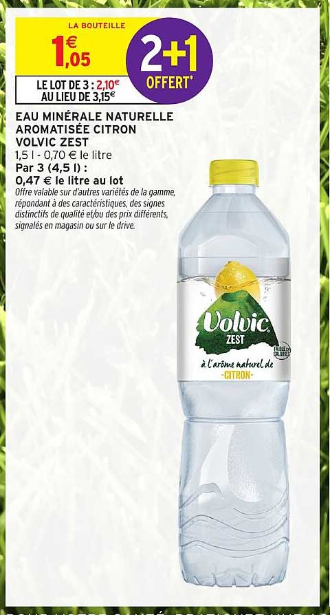 EAU MINÉRALE NATURELLE AROMATISÉE CITRON VOLVIC ZEST