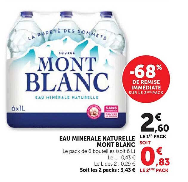 EAU MINERALE NATURELLE MONT BLANC
