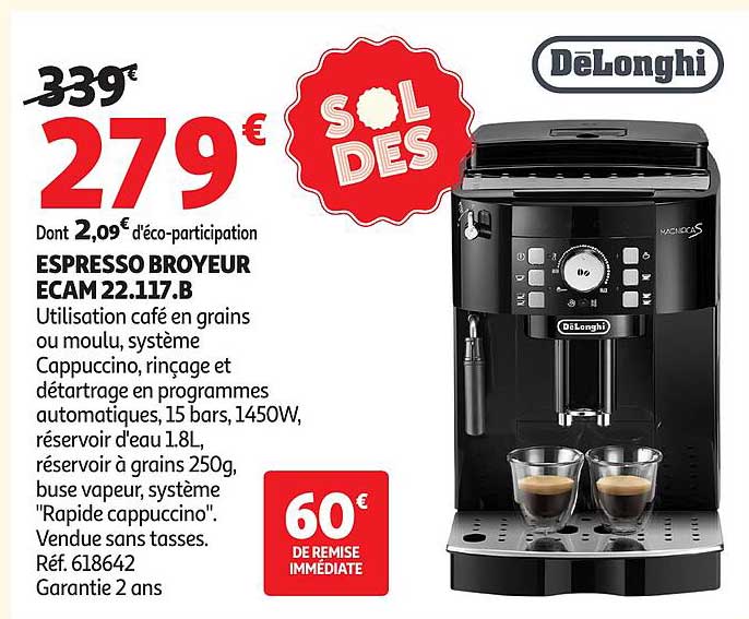 ESPRESSO BROYEUR ECAM 22.117.B
