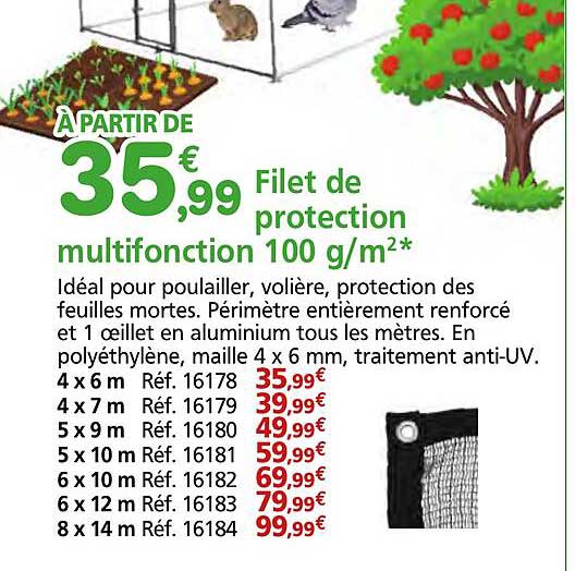 Filet de protection multifonction 100 g/m²*
