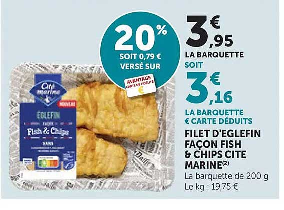 FILET D'EGLEFIN FACON FISH & CHIPS CITE MARINE(2)
