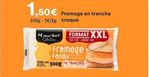 Fromage en tranche croque