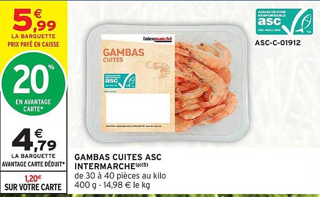 GAMBAS CUITES ASC INTERMARCHE