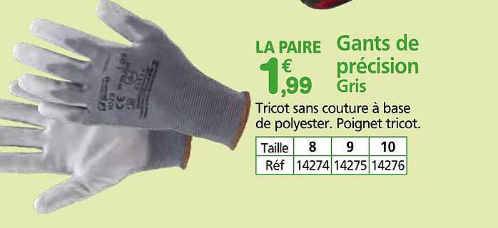 Gants de précision Gris