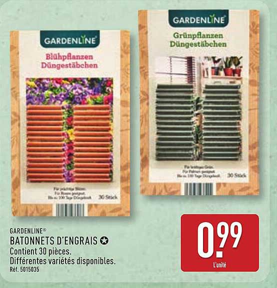 GARDENLINE® BATONNETS D’ENGRAIS