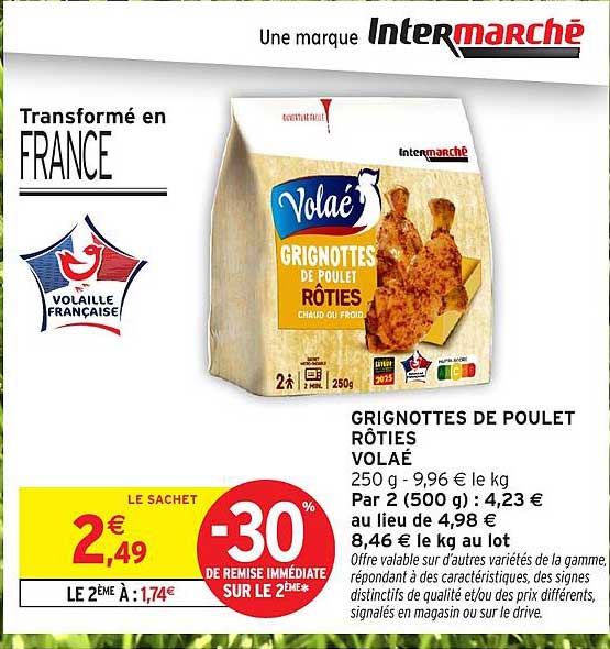 GRIGNOTTES DE POULET RÔTIES VOLAÉ