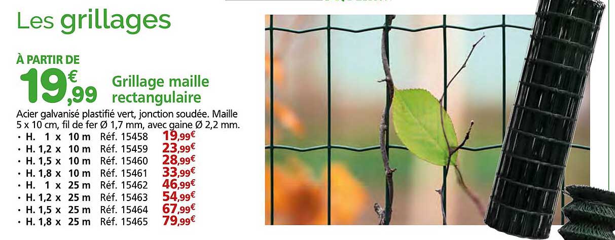 Grillage maille rectangulaire