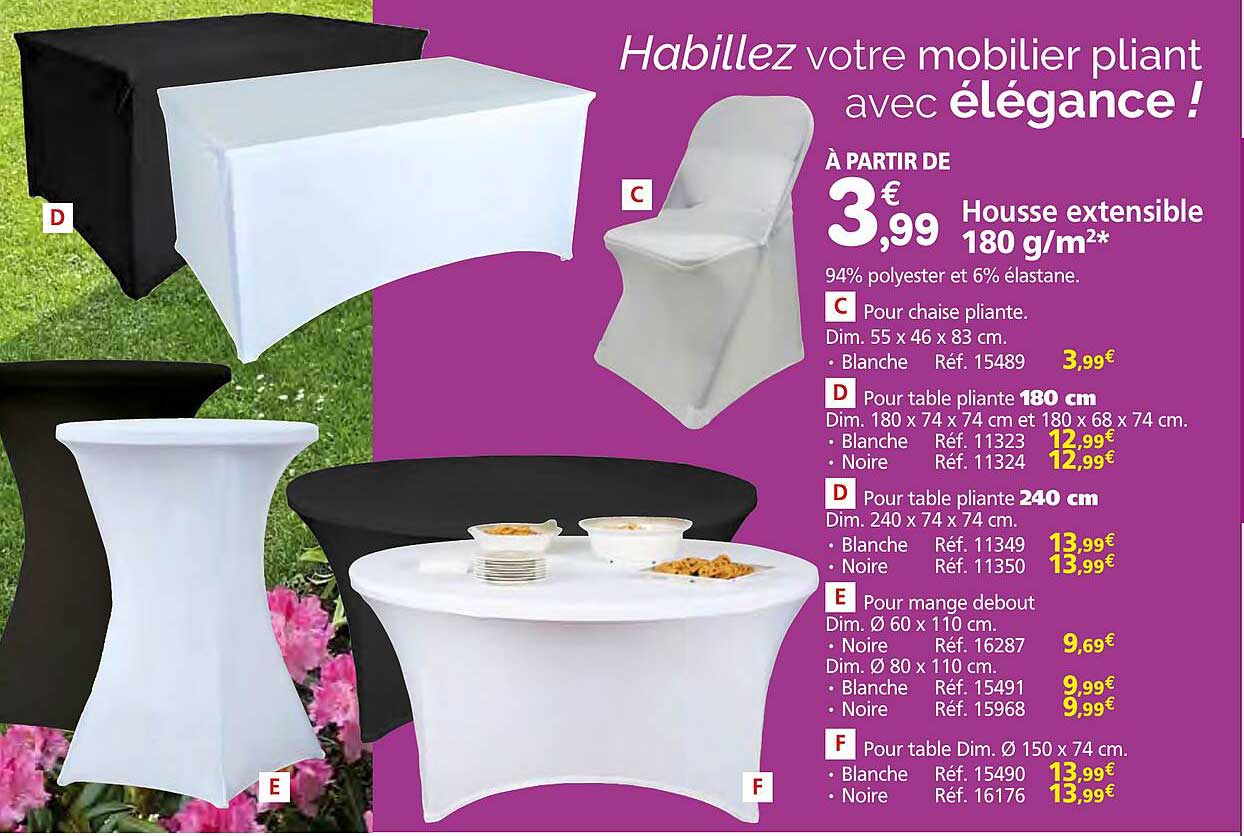 Habillez votre mobilier pliant avec élégance !