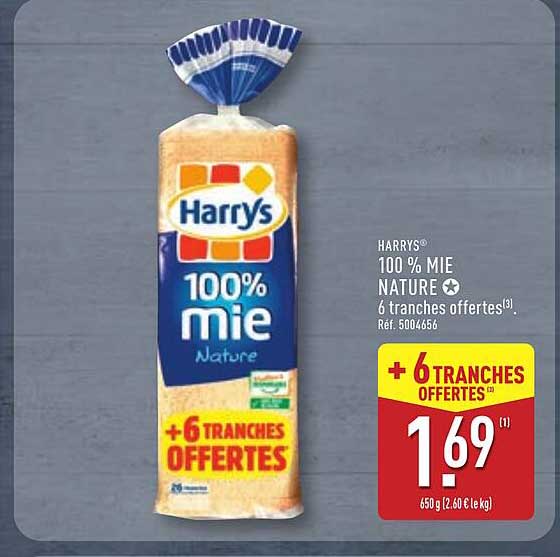 HARRYS 100 % MIE NATURE 6 tranches offertes