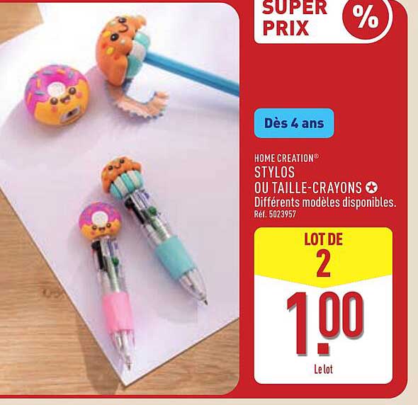 HOME CREATION® STYLOS OU TAILLE-CRAYONS