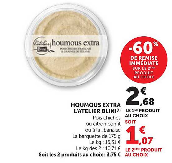 HOUMOUS EXTRA L'ATELIER BLINI