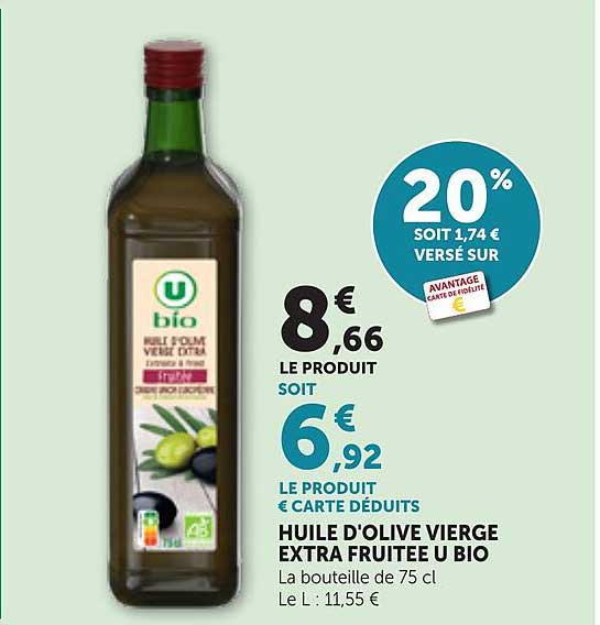 HUILE D'OLIVE VIERGE EXTRA FRUITE BIO