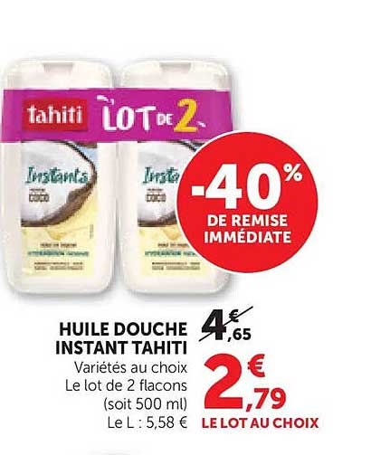 HUILE DOUCHE INSTANT TAHITI