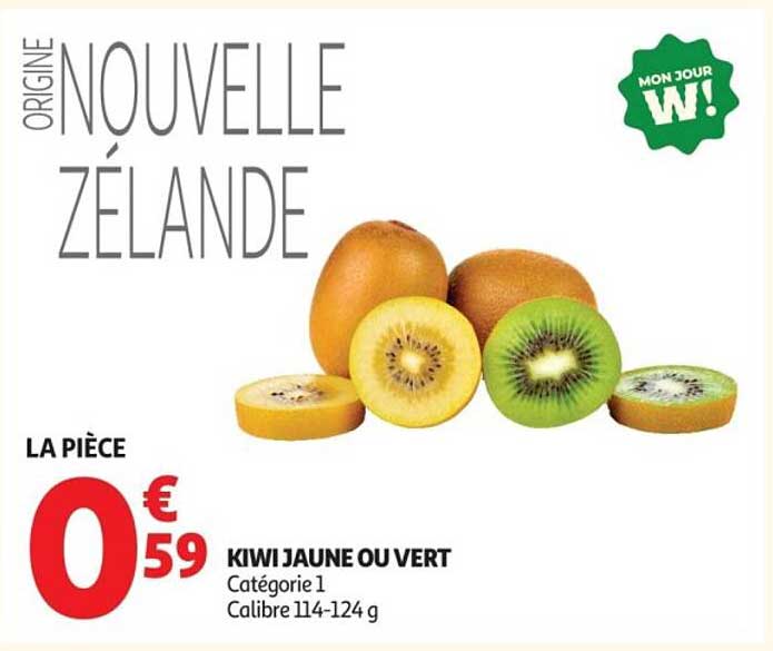 KIWI JAUNE OU VERT