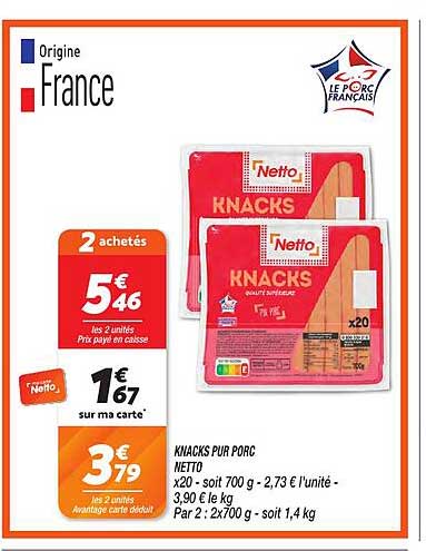 KNACKS PUR PORC NETTO