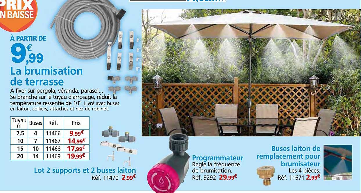 La brumisation de terrasse