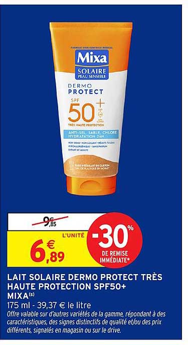 LAIT SOLAIRE DERMO PROTECT TRÈS HAUTE PROTECTION SPF50+ MIXA(s)